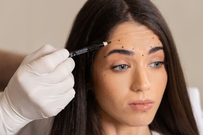 Nonsurgical eyebrow and eyelid lift